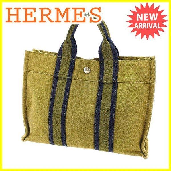 エルメス Hermes バッグ トートバッグ フールトゥ カーキ ブラック レディース 中古 Bag :Y4572:BRAND DEPOT - 通販ショッピング