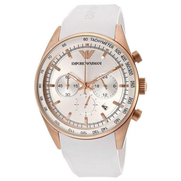 エンポリオ アルマーニ EMPORIO ARMANI クオーツ メンズ クロノ 腕時計 AR5979 ホワイト スポーツ 着回し力の高さの人気トレンド
