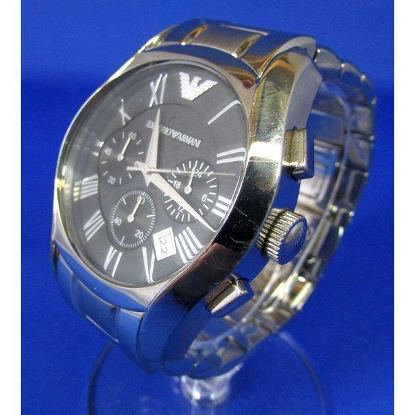 EMPORIO ARMANI エンポリオ アルマーニ 腕時計 クラシッククロノグラフ ブラック シルバー AR0673 通販