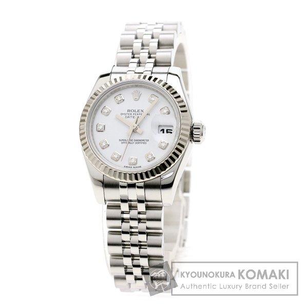 ROLEX ロレックス 179174G デイトジャスト　10Pダイヤモンド 腕時計 ステンレススチール レディース 通販