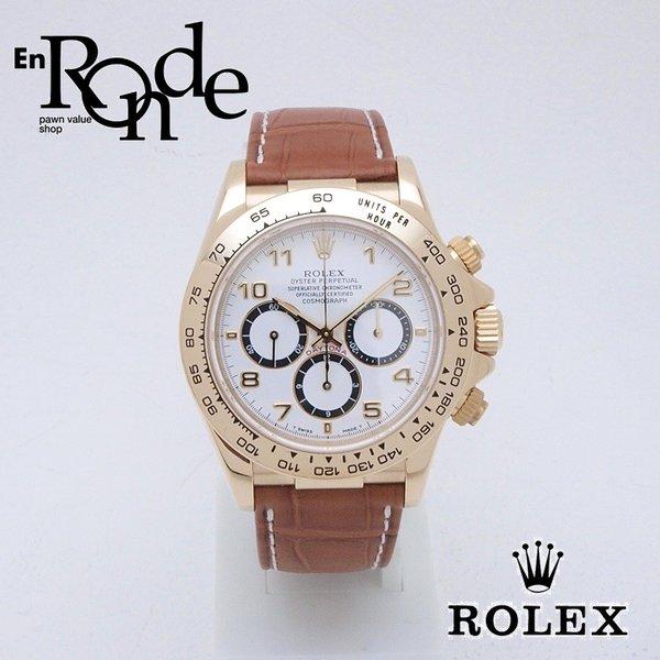 ロレックス ROLEX メンズ腕時計 デイトナ 16518 YG／革 ホワイト文字盤 新入荷 おすすめ 新品 通販 ショッピング