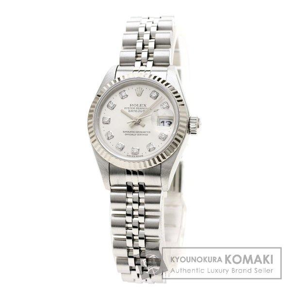 ROLEX ロレックス 69174G デイトジャスト　10Pダイヤモンド 腕時計 ステンレススチール レディース 通販