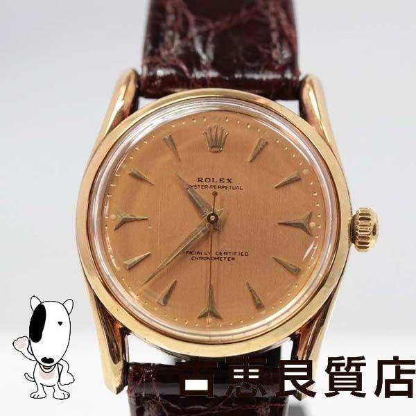 ロレックス ROLEX 6590 メンズ 腕時計 オイスター アンティーク OH済み K14無垢 ゴールド文字盤 値下げ 通販