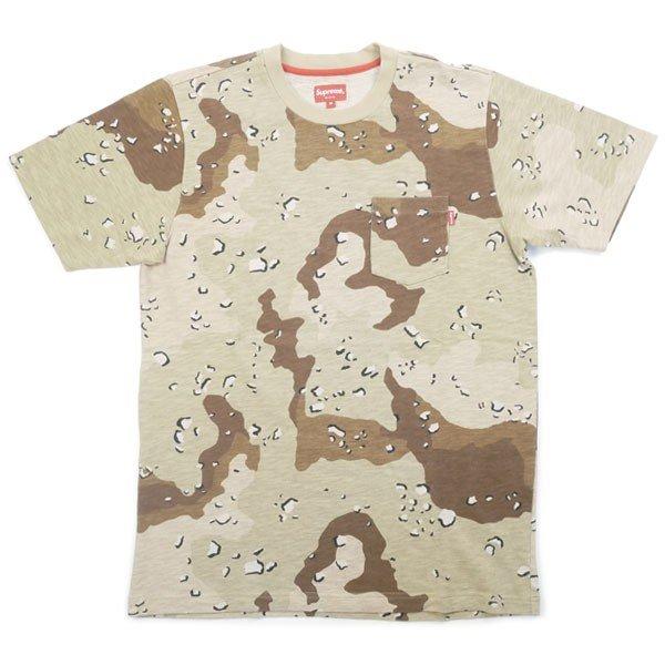 シュプリーム SUPREME 17SS Pocket Tee Desert Camo デザートカモ柄ポケットTシャツ ベージュ 良い 通販 ショッピング