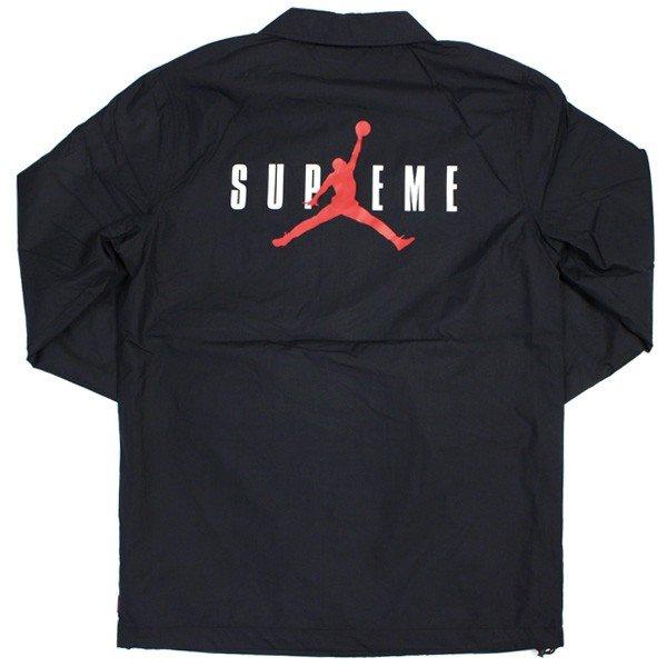 シュプリーム SUPREME ×NIKE Jordan 15AW Coaches Jacket コーチジャケット 黒 新品入荷 通販