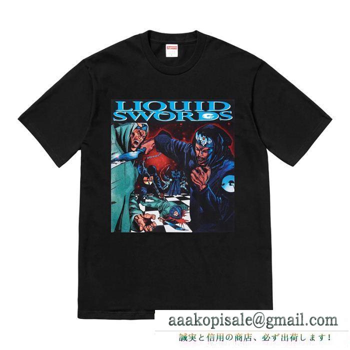 シュプリーム supreme 半袖tシャツ 2色可選 supreme liquid swords 新着春夏2019セール