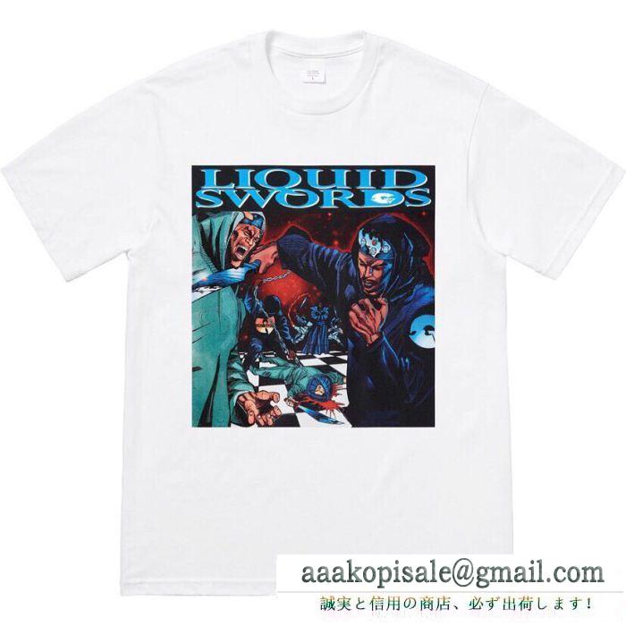 シュプリーム supreme 半袖tシャツ 2色可選 supreme liquid swords 新着春夏2019セール