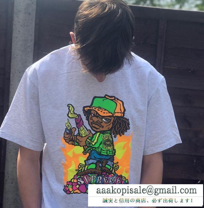 Tシャツ/半袖 唯一無二の存 2色可選 たくさん歩く日にも大活躍 supreme 19ss molotov kid tee