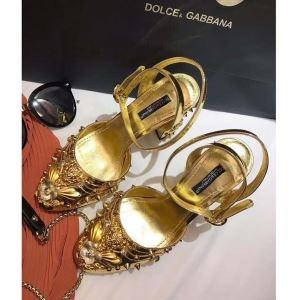 DOLCE&GABBANA レディース サンダル 溢れた高級感があるアイテム ドルガバ 靴 コピー ゴールド シルバー ファッション コーデ 品質保証
