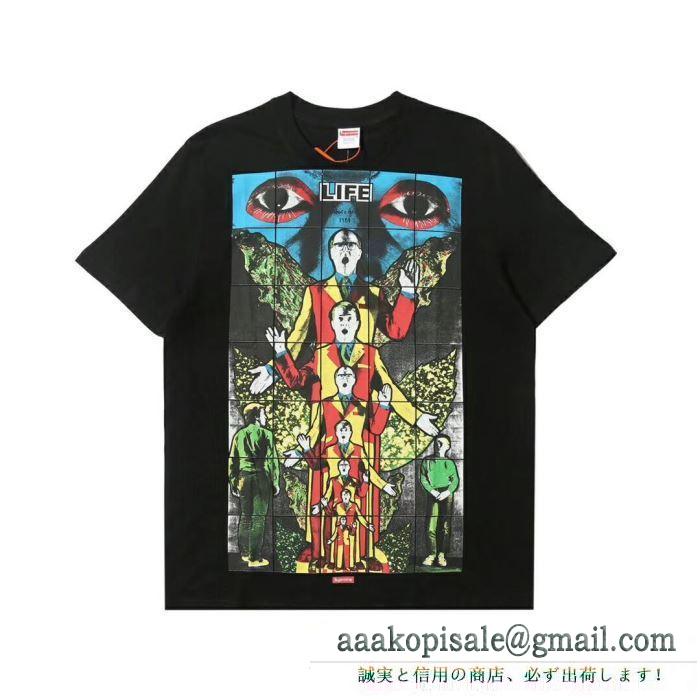 2019春新色コスメ人気ブランド supreme gilbert & georgesupreme life tee シャツ/半袖