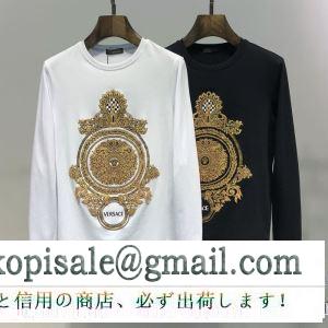 春夏新作も続々登場! ヴェルサーチ versace 長袖tシャツ 2色可選 2019ss人気ブランド新作アイテム