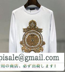 春夏新作も続々登場! ヴェルサーチ versace 長袖tシャツ 2色可選 2019ss人気ブランド新作アイテム