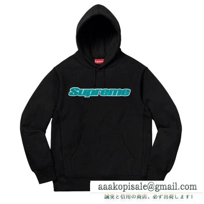 【2019秋冬】の注目トレンド supreme chenille logo hooded 3色可選 パーカー 今回の秋冬に欲しいスタイル