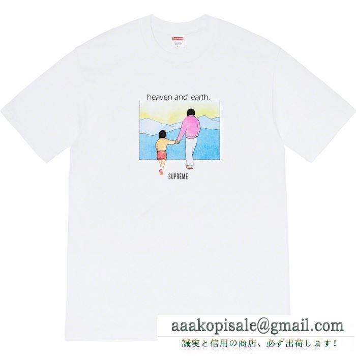 2020SS新作 2色可選カジュアルにも着こなせる supreme 19fw heaven and earth tee シュプリーム supreme tシャツ/半袖