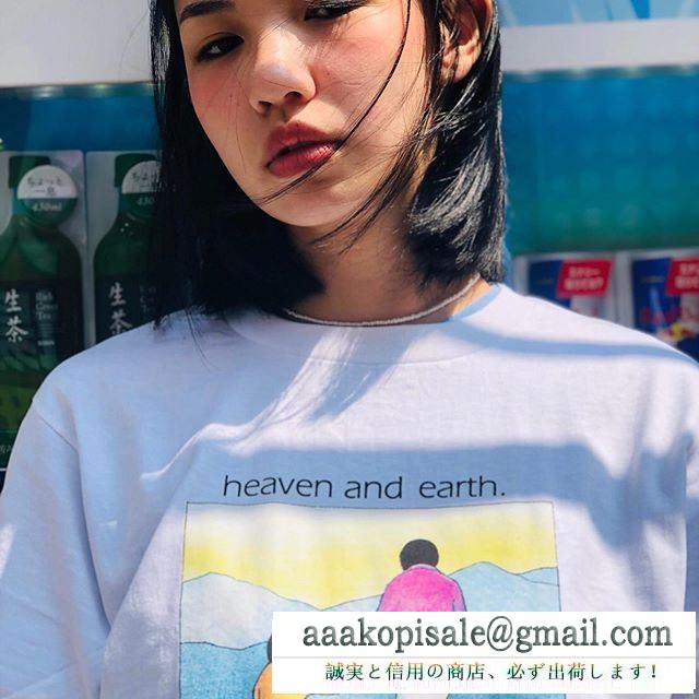 2020SS新作 2色可選カジュアルにも着こなせる supreme 19fw heaven and earth tee シュプリーム supreme tシャツ/半袖