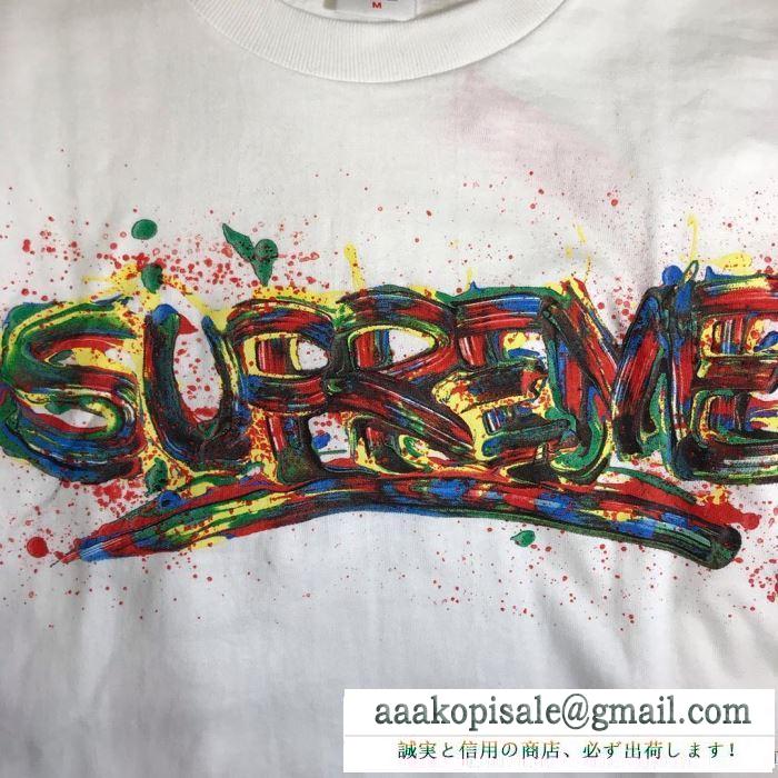 爽やかなコーデにぴったり  多色可選 半袖Tシャツ 通勤向けのコーデにもシュプリーム SUPREME