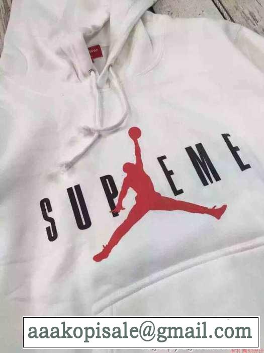 完売品　2015秋冬 Supreme x Air Jordan　耐久性ある プルオーバーパーカー 男女兼用 3色可選