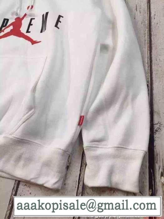 完売品　2015秋冬 Supreme x Air Jordan　耐久性ある プルオーバーパーカー 男女兼用 3色可選