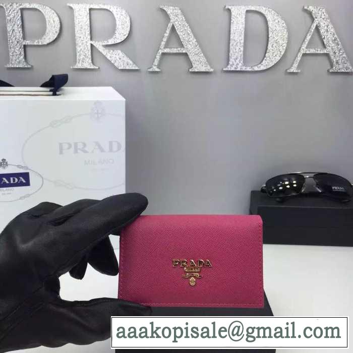 格安　秋冬 PRADA プラダ カード入れ付 小銭入れ　収納できる財布 6色可選