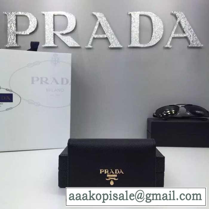 格安　秋冬 PRADA プラダ カード入れ付 小銭入れ　収納できる財布 6色可選