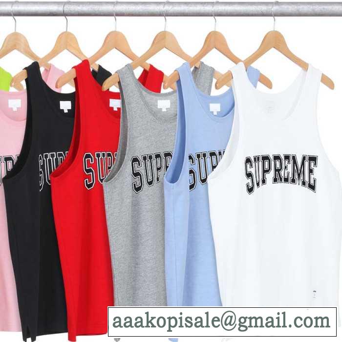 落ち着いた感覚 Supreme 15ss Collegiate Tank Top タンクトップ 男女兼用 2色可選