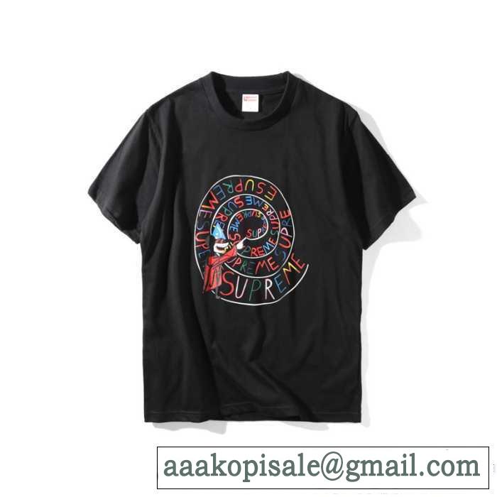 希少 supreme 17ss joe roberts swirl tee 半袖tシャツ 2色可選