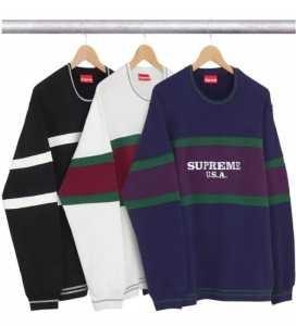 Supreme 16fwCenter Stripe Crew...