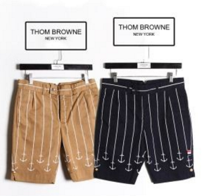 トレンドファッション　 THOM BROWNE　トムブラウン　ショートパンツ　 2色可選