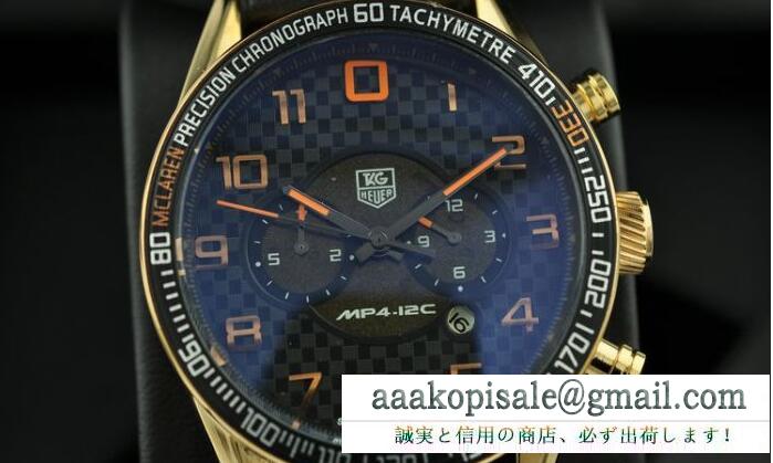 数字と日付で表示するタグホイヤー 激安 tag heuer ゴールドバックルが付くメンズ腕時計