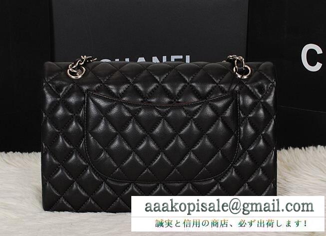 超かわいい ショルダーバッグ 人気 chanel ココマーク マトラッセ チェーン ダブルフラップ ラムスキン 黒レディースハンドバッグ