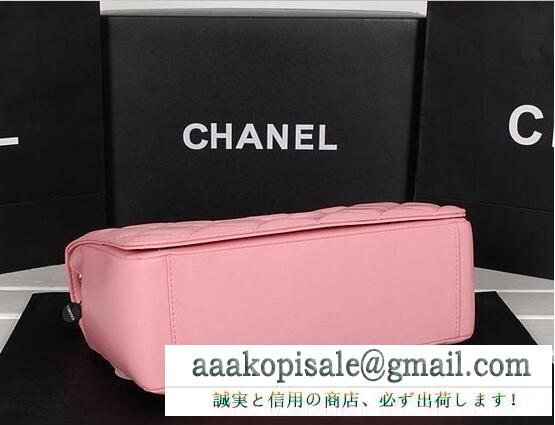  chanel チェーン レディースショルダーバッグ ccマーク 超激得高品質 キャビアスキン 本革 レザー ピンク a48654