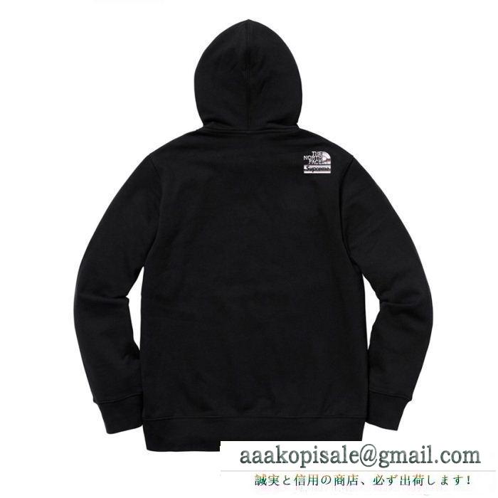 今も定番！SUPREMEシュプリーム×THE north face 18ss metallic logo hooded sweatshirtフード付きパーカーコピーブラック、ホワイト 