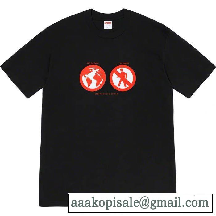 愛らしい春の新作 シュプリーム SUPREME 3色可選 SUPREME 19FW  SAVE THE PLANET TEE  Tシャツ/半袖