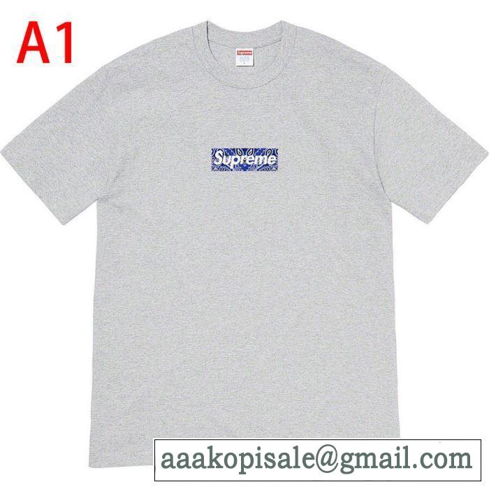 トレンド最先端のアイテム 多色可選  Tシャツ/半袖 Supreme 19FW Bandana Box Logo Tee 20SS☆送料込