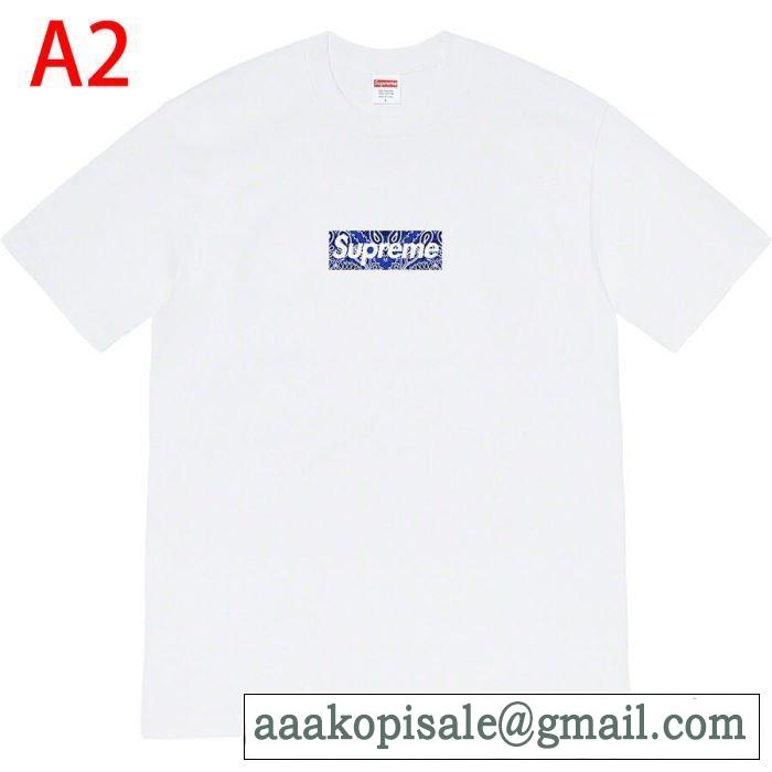 トレンド最先端のアイテム 多色可選  Tシャツ/半袖 Supreme 19FW Bandana Box Logo Tee 20SS☆送料込