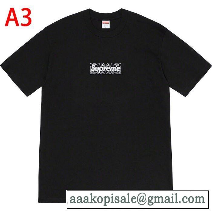 トレンド最先端のアイテム 多色可選  Tシャツ/半袖 Supreme 19FW Bandana Box Logo Tee 20SS☆送料込