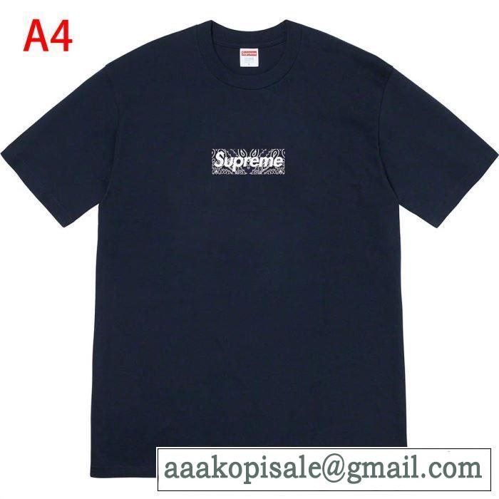 トレンド最先端のアイテム 多色可選  Tシャツ/半袖 Supreme 19FW Bandana Box Logo Tee 20SS☆送料込