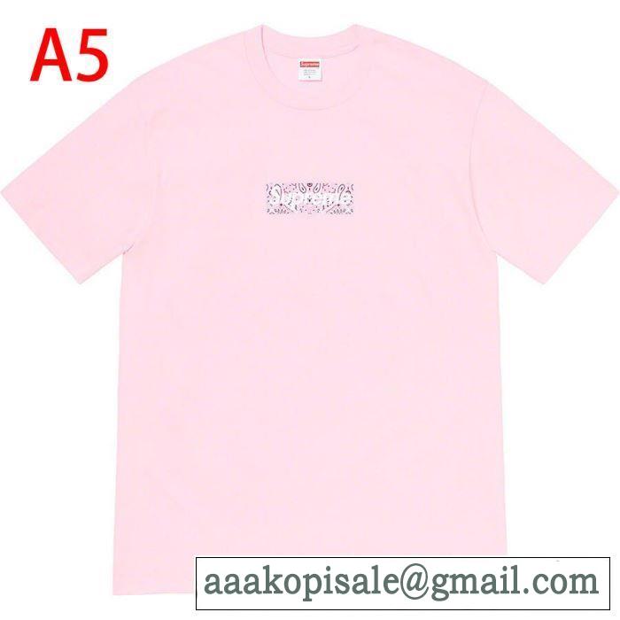 トレンド最先端のアイテム 多色可選  Tシャツ/半袖 Supreme 19FW Bandana Box Logo Tee 20SS☆送料込