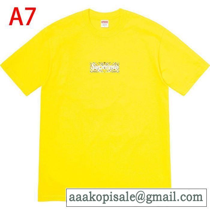 トレンド最先端のアイテム 多色可選  Tシャツ/半袖 Supreme 19FW Bandana Box Logo Tee 20SS☆送料込