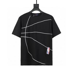 激安 Louis Vuitton x NBAlogo丸首ネックTシャツスーパーコピー 気持ちいい真夏日にぴったり三色可選