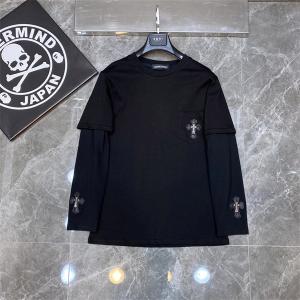 男女兼用 コレクションに新着 最新シーズンがやってきた クロムハーツ CHROME HEARTS 長袖Tシャツ_ブランド コピー 激安(日本最大級)