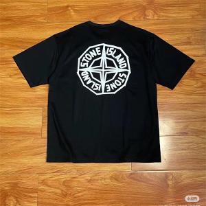 STONE ISLAND 偽物 Tシャツ ホワイト ロゴデザイン グラフィックプリント メンズ ファッション　ストーンアイランドスーパーコピーブランド激安通販 専門店