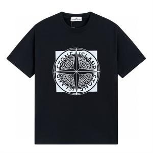 ストーンアイランド 偽物 Tシャツ ホワイト グリーンロゴ デザインプリント メンズ ファッションSTONE ISLAND_スーパーコピーブランド激安通販 専門店