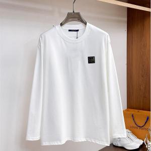 ルイヴィトン 偽物 ミニマルデザイン  長袖Tシャツ スクエアロゴワッペン LOUIS VUITTON