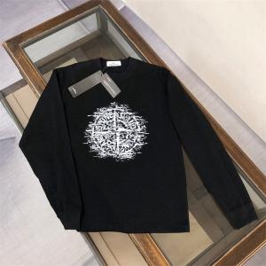 STONE ISLAND コピー パーカー 秋コーデ トレンド 上質 グリッチロゴ ブラック ストーンアイランド
