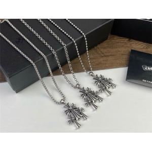 CHROME HEARTS 偽物 上質 クラシック ネックレス ダブルクロスモチーフ クロムハーツ