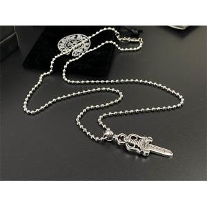 CHROME HEARTS 偽物 重厚 モード シルバーネックレス ダガーモチーフ ペンダント クロムハーツ