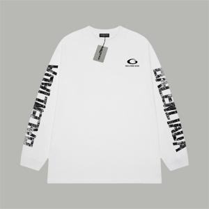 BALENCIAGA スーパーコピー 長袖Tシャツ ブラック...