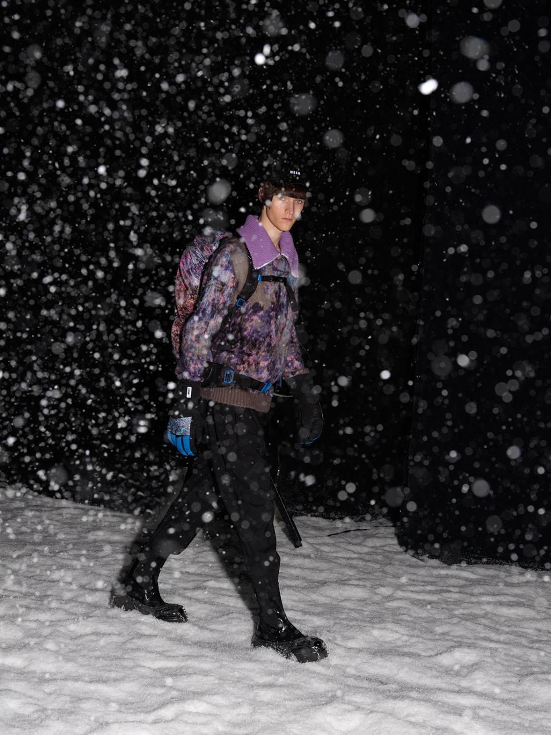 MSGM 2021年秋冬メンズコレクション - 雪山でのアドベンチャー、自然への羨望 コピー