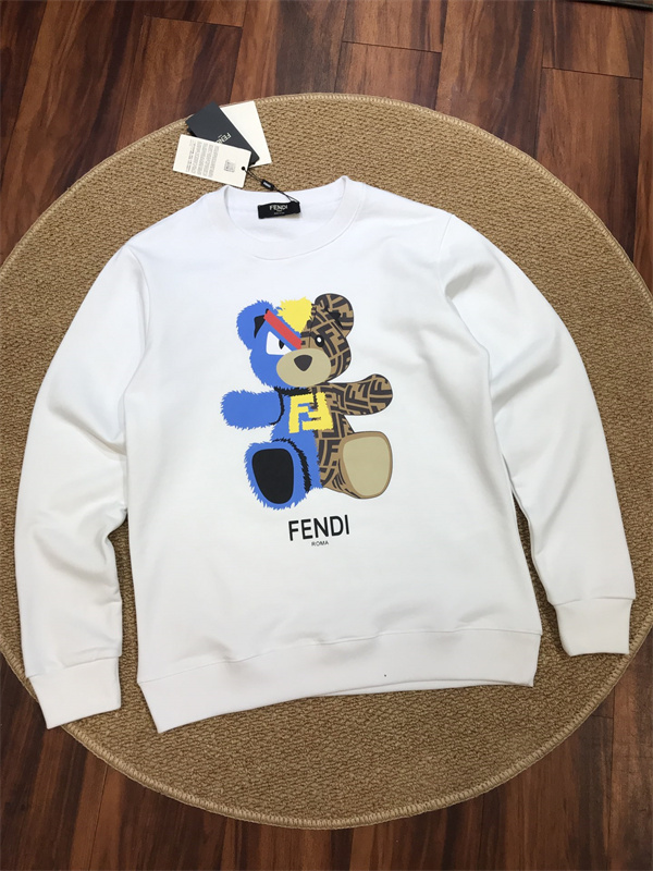 FENDI フェンディ 熊ロゴ高質量プリント 丸襟パーカー 2021新作 最高